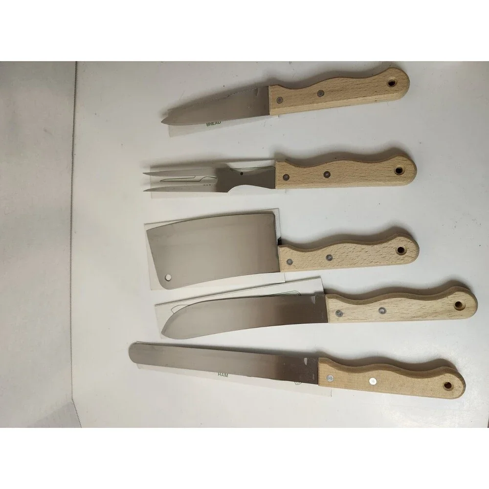 Lot Of 5 Vintage Chefs Collection Knives & Serving Fork